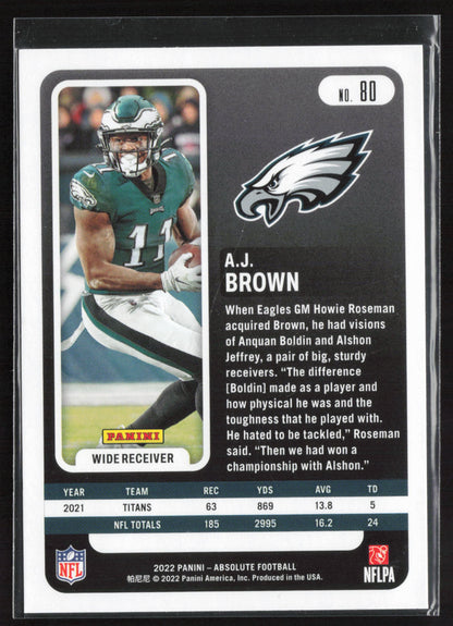 2022 Panini Absolute #80 A.J. Brown Retail