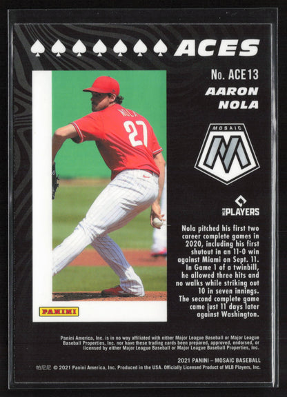 2021 Panini Mosaic #ACE13 Aaron Nola Aces