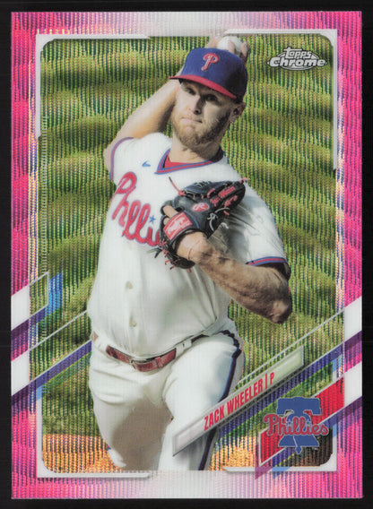 2021 Topps Chrome Update #USC67 Zack Wheeler Pink Wave Refractor