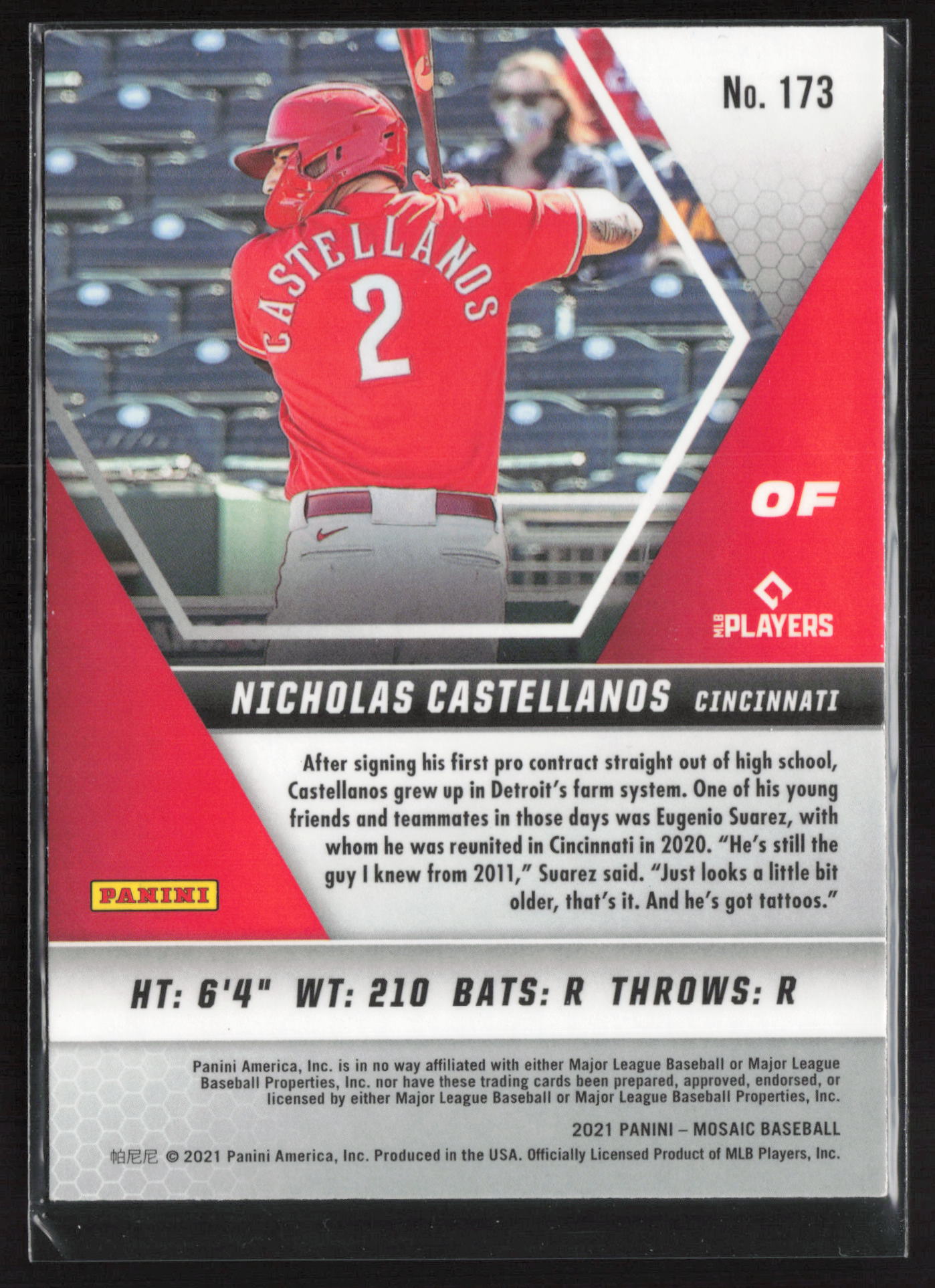 2021 Panini Mosaic #173 Nicholas Castellanos