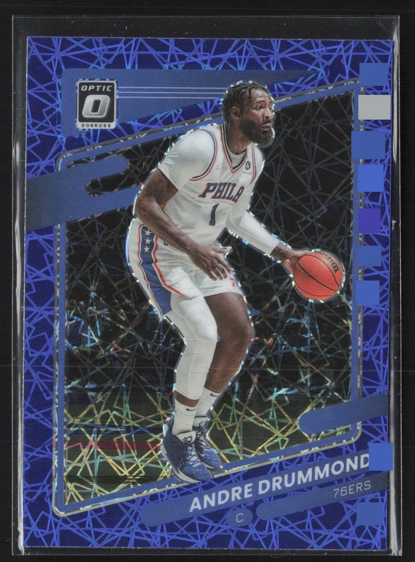 2021-22 Donruss Optic #2 Andre Drummond Blue Velocity