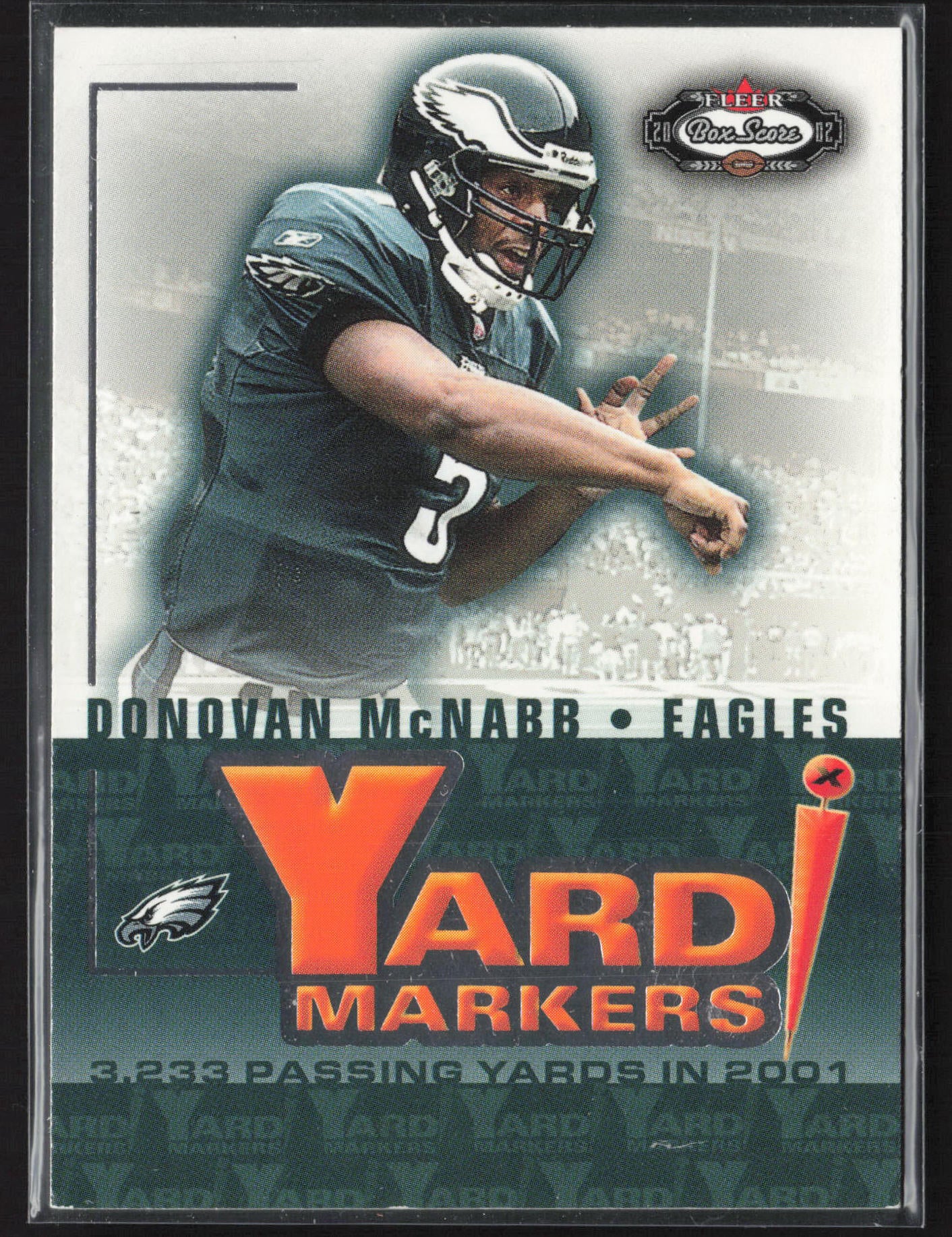 2002 Fleer Box Score #15YM Donovan McNabb Yard Markers