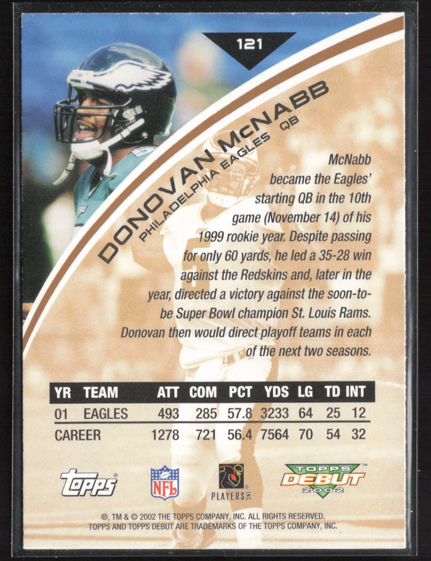 2002 Topps Debut #121 Donovan McNabb