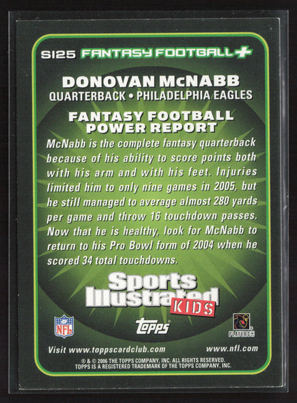 2006 Topps Total #SI25 Donovan McNabb Sports Illustrated for Kids