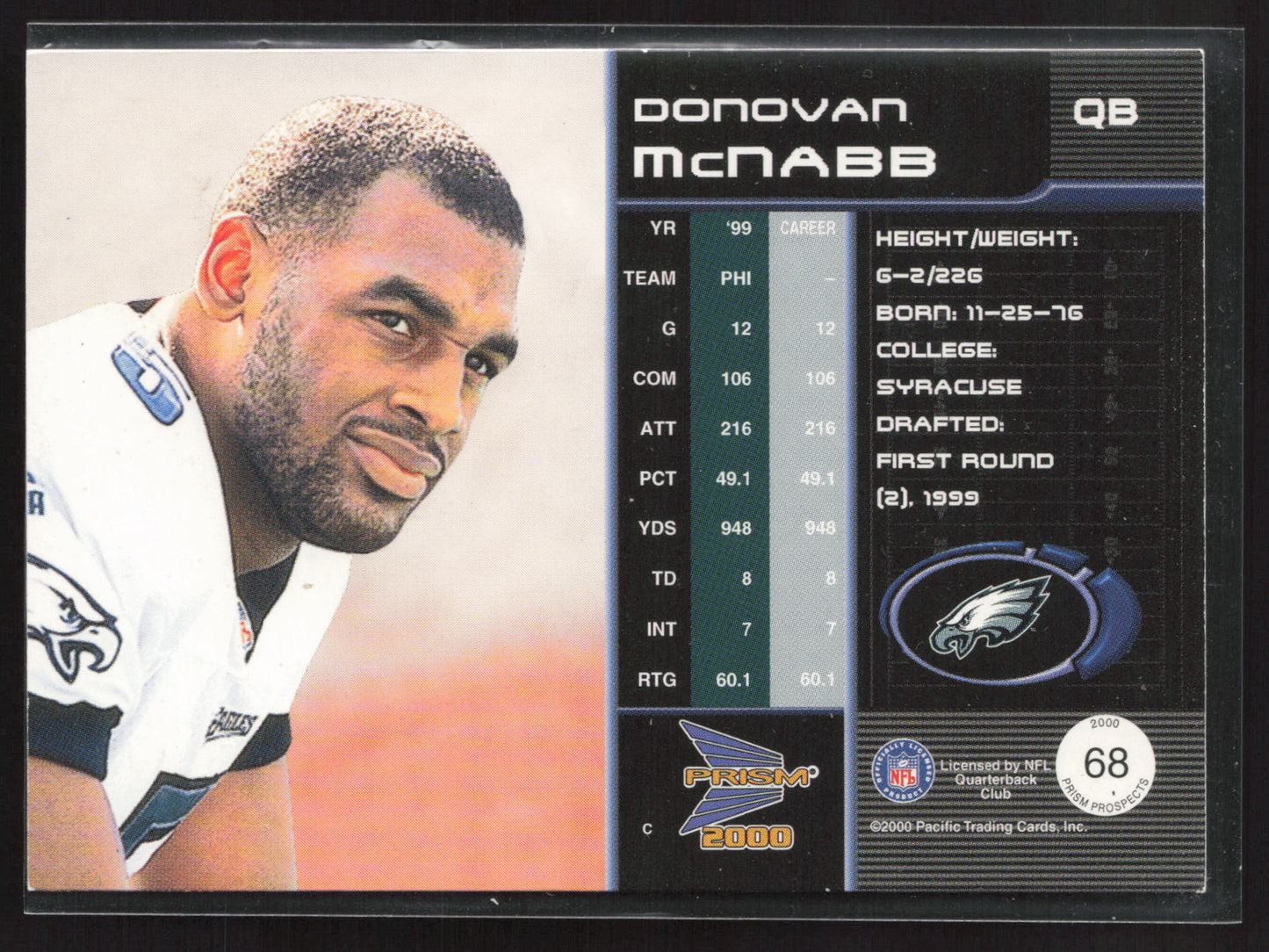 2000 Pacific Prism Prospects #68 Donovan McNabb