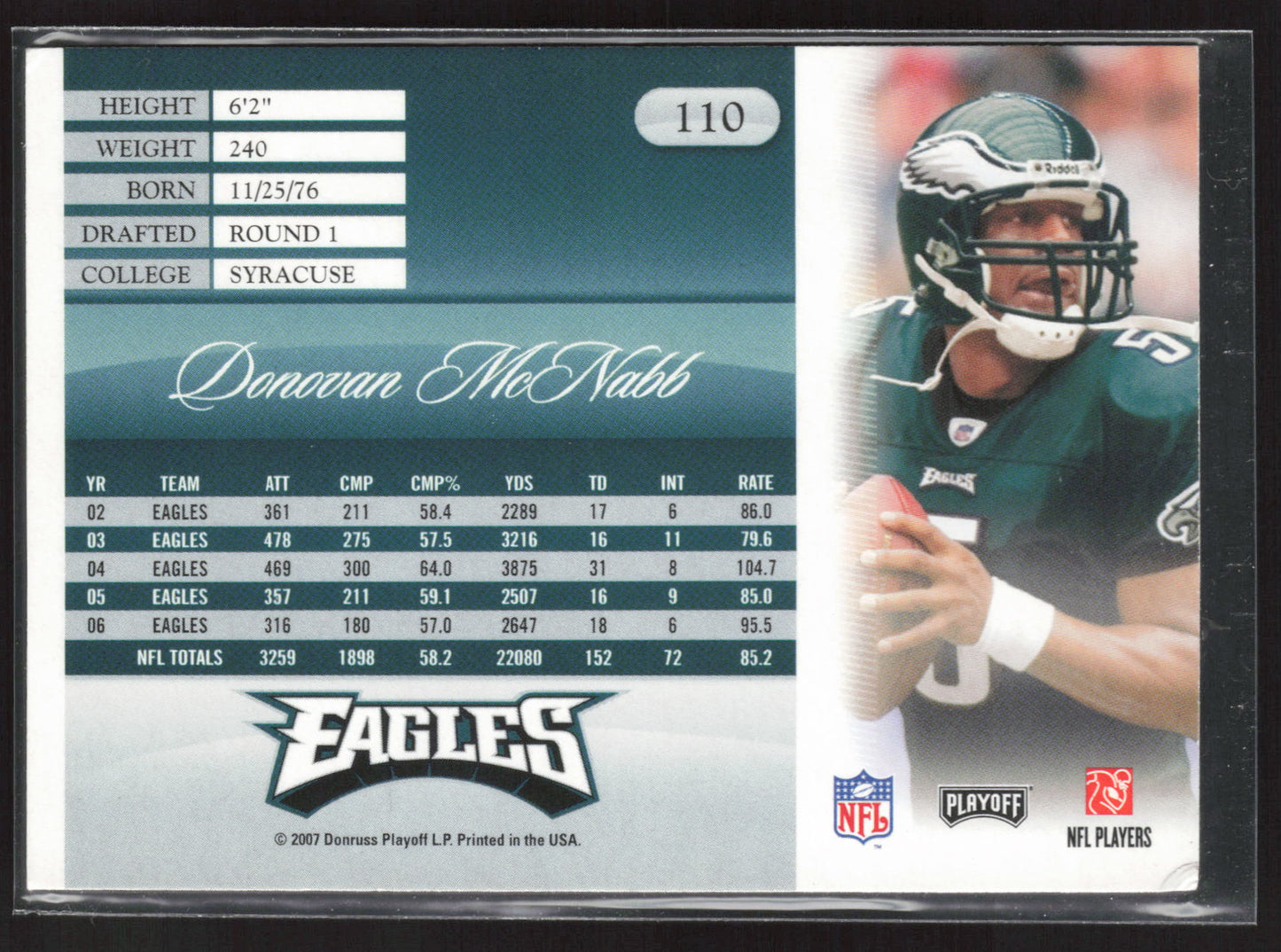 2007 Playoff Prestige #110 Donovan McNabb