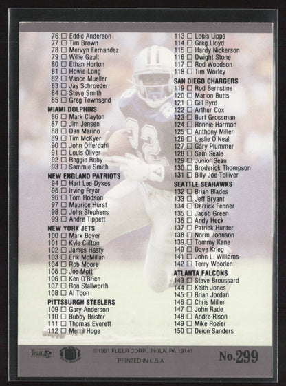 1991 Ultra #299 Checklist: 1-150 -