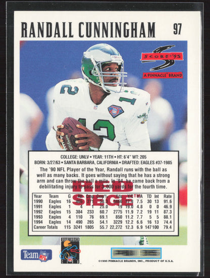 1995 Score #97 Randall Cunningham Red Siege Artist's Proofs