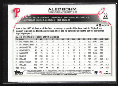 2022 Topps Chrome #89 Alec Bohm X-Fractor