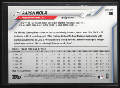 2020 Topps #190 Aaron Nola