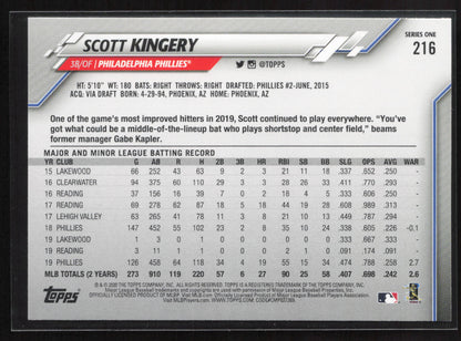 2020 Topps #216 Scott Kingery