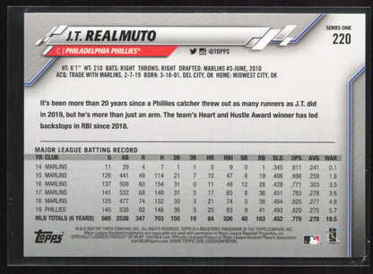 2020 Topps #220 J.T. Realmuto