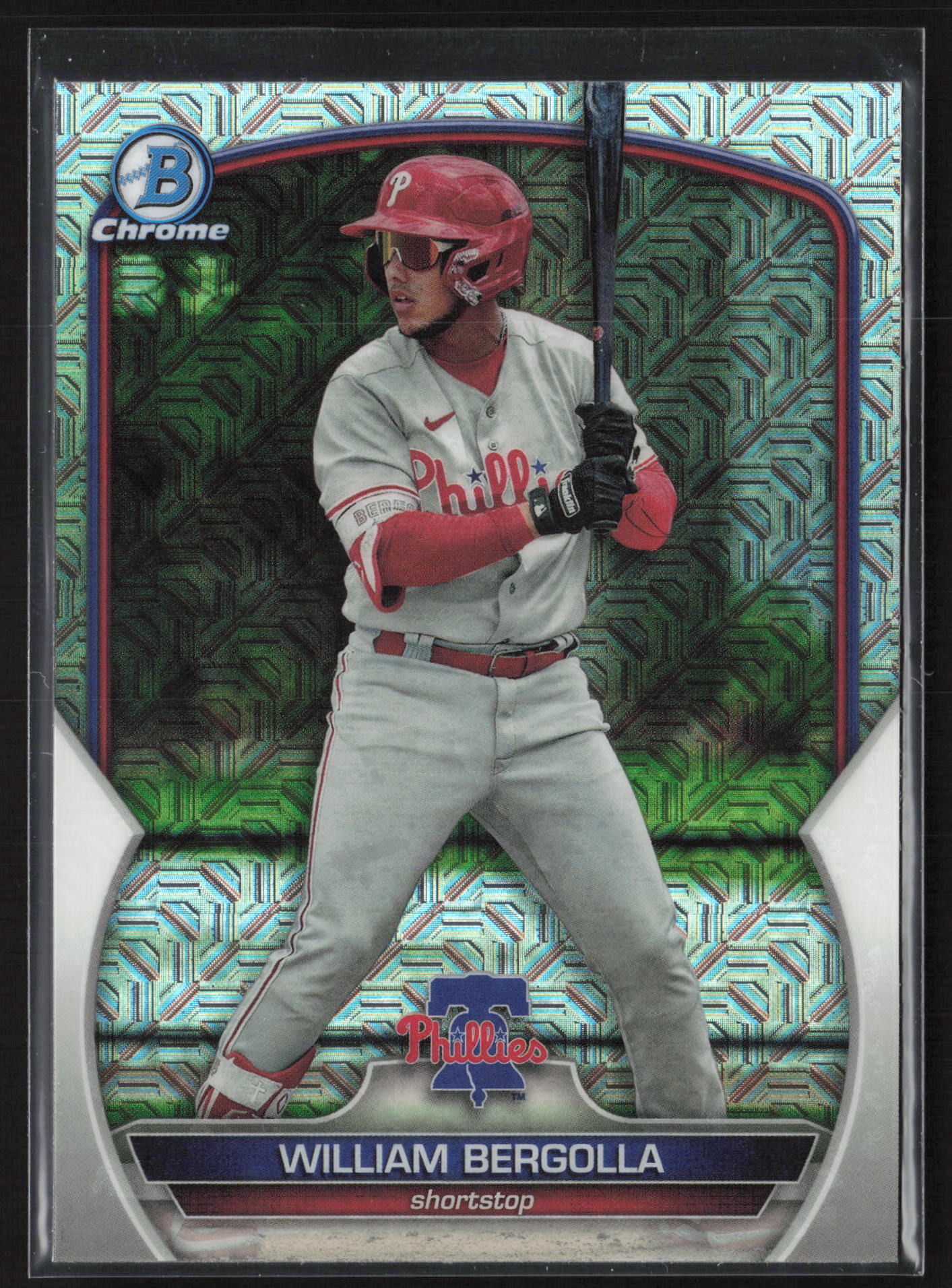 2023 Bowman Chrome #BCP-232 William Bergolla Chrome Prospects Mojo Refractor