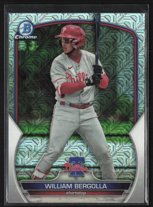 2023 Bowman Chrome #BCP-232 William Bergolla Chrome Prospects Mojo Refractor