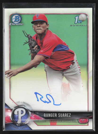 2018 Bowman Chrome #CPA-RS Ranger Suarez Prospects Autographs Refractor #/499