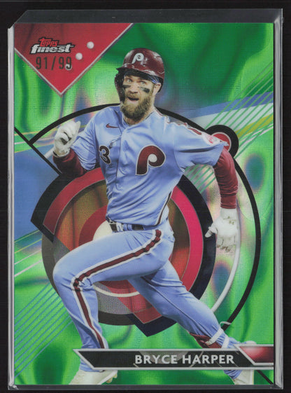 2023 Finest #78 Bryce Harper Green Lava Refractor #/99