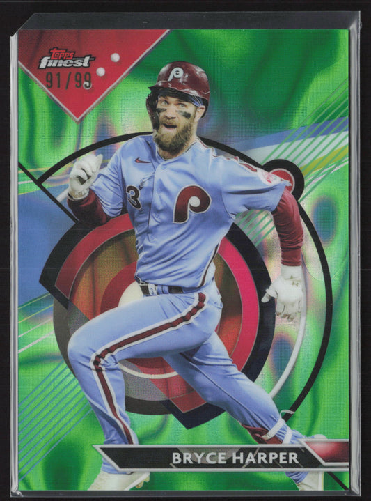 2023 Finest #78 Bryce Harper Green Lava Refractor #/99