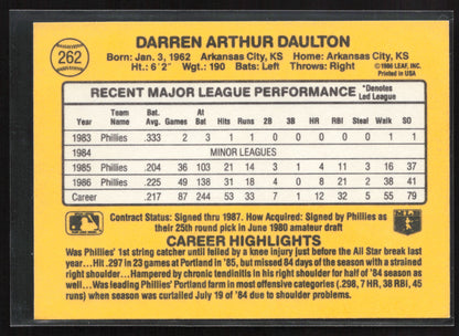 1987 Donruss #262 Darren Daulton