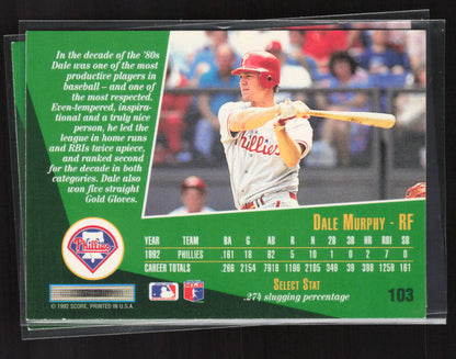 1993 Select #103 Dale Murphy