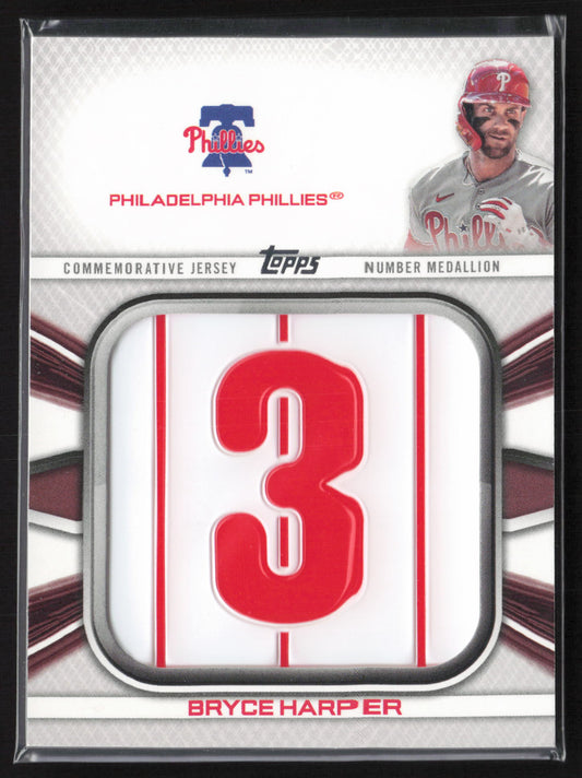 2022 Topps #JNM-BH Bryce Harper Player Jersey Number