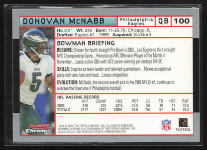 2004 Bowman Chrome #100 Donovan McNabb