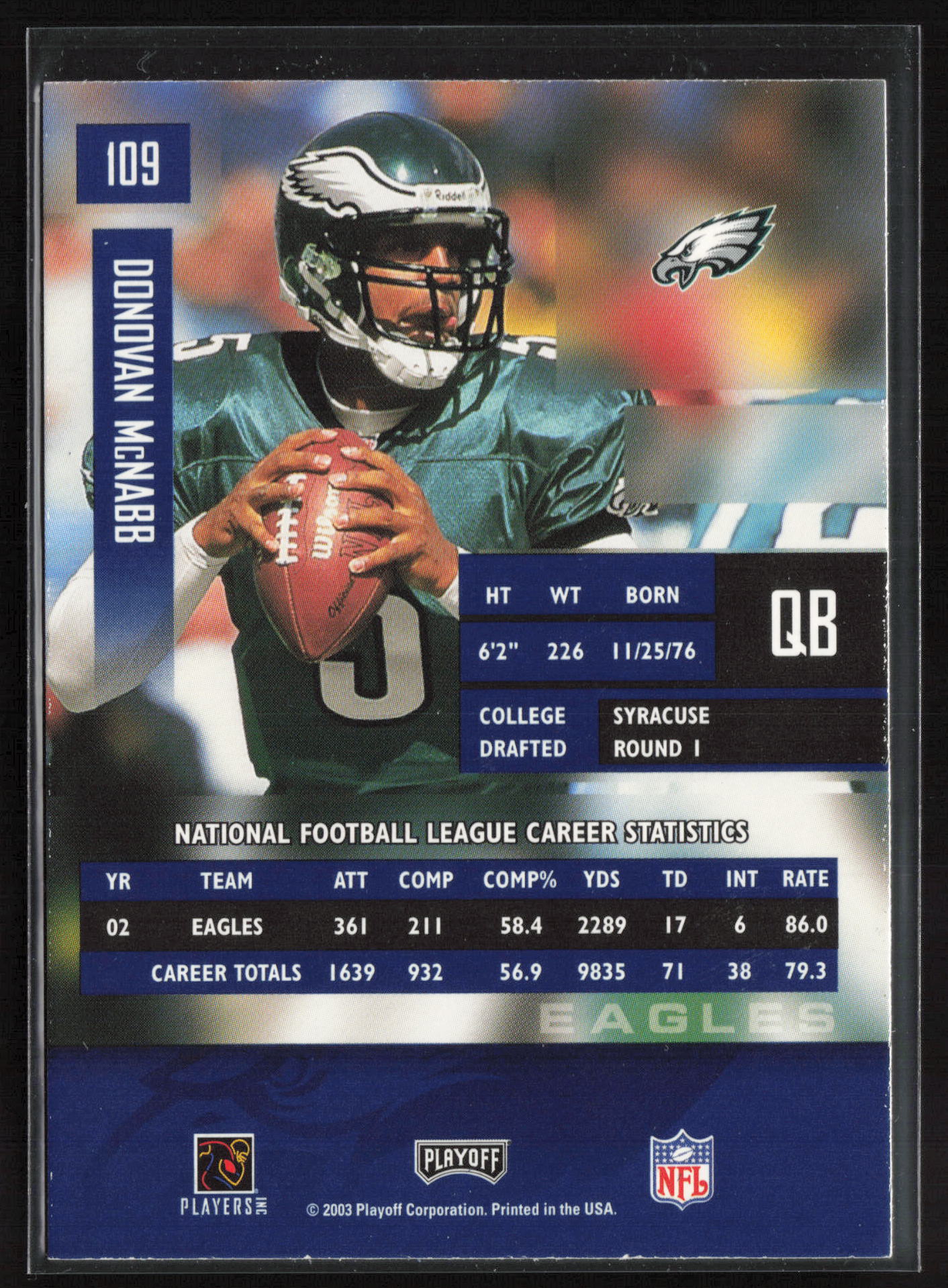 2003 Playoff Prestige #109 Donovan McNabb