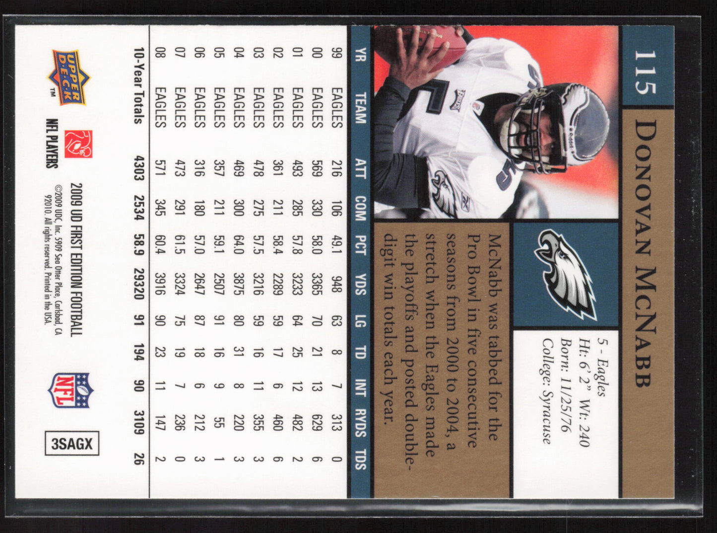 2009 Upper Deck First Edition #115 Donovan McNabb