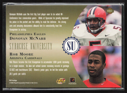 1999 Playoff Prestige EXP #AM23 Donovan McNabb / Rob Moore Alma Maters