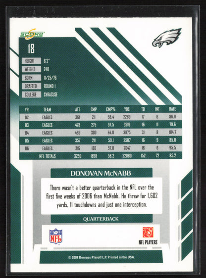 2007 Score #18 Donovan McNabb