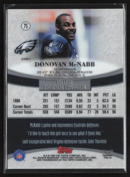 1999 Topps Gold Label #75 Donovan McNabb