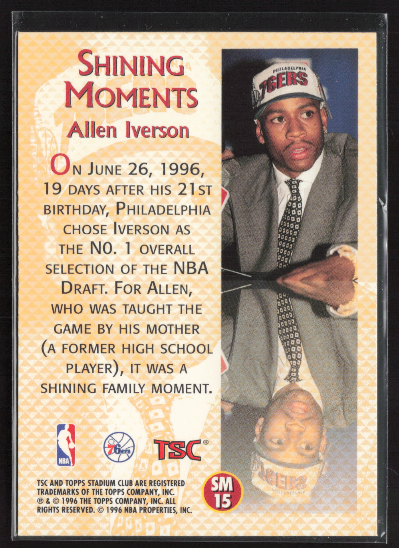 1996-97 Stadium Club #SM15 Allen Iverson Shining Moments