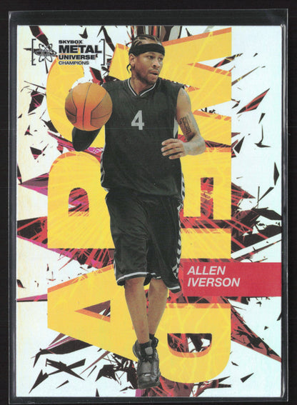 2021 SkyBox Metal Universe Champions #AW-8 Allen Iverson Arc Weld