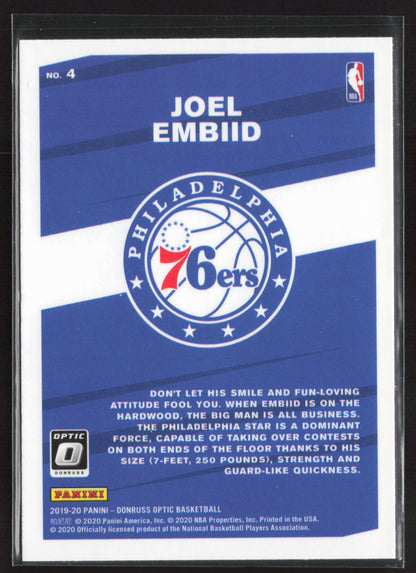 2019-20 Donruss Optic #4 Joel Embiid My House!