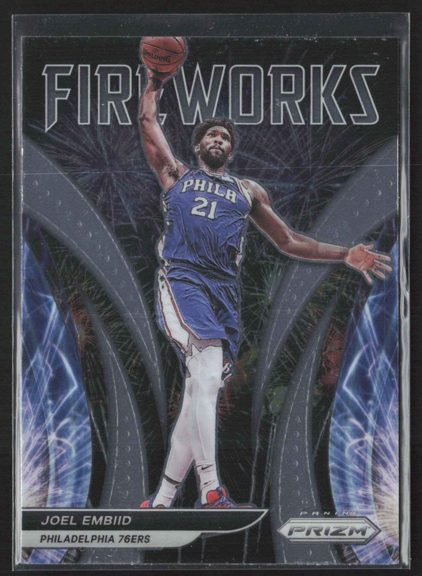 2021-22 Panini Prizm #13 Joel Embiid Fireworks