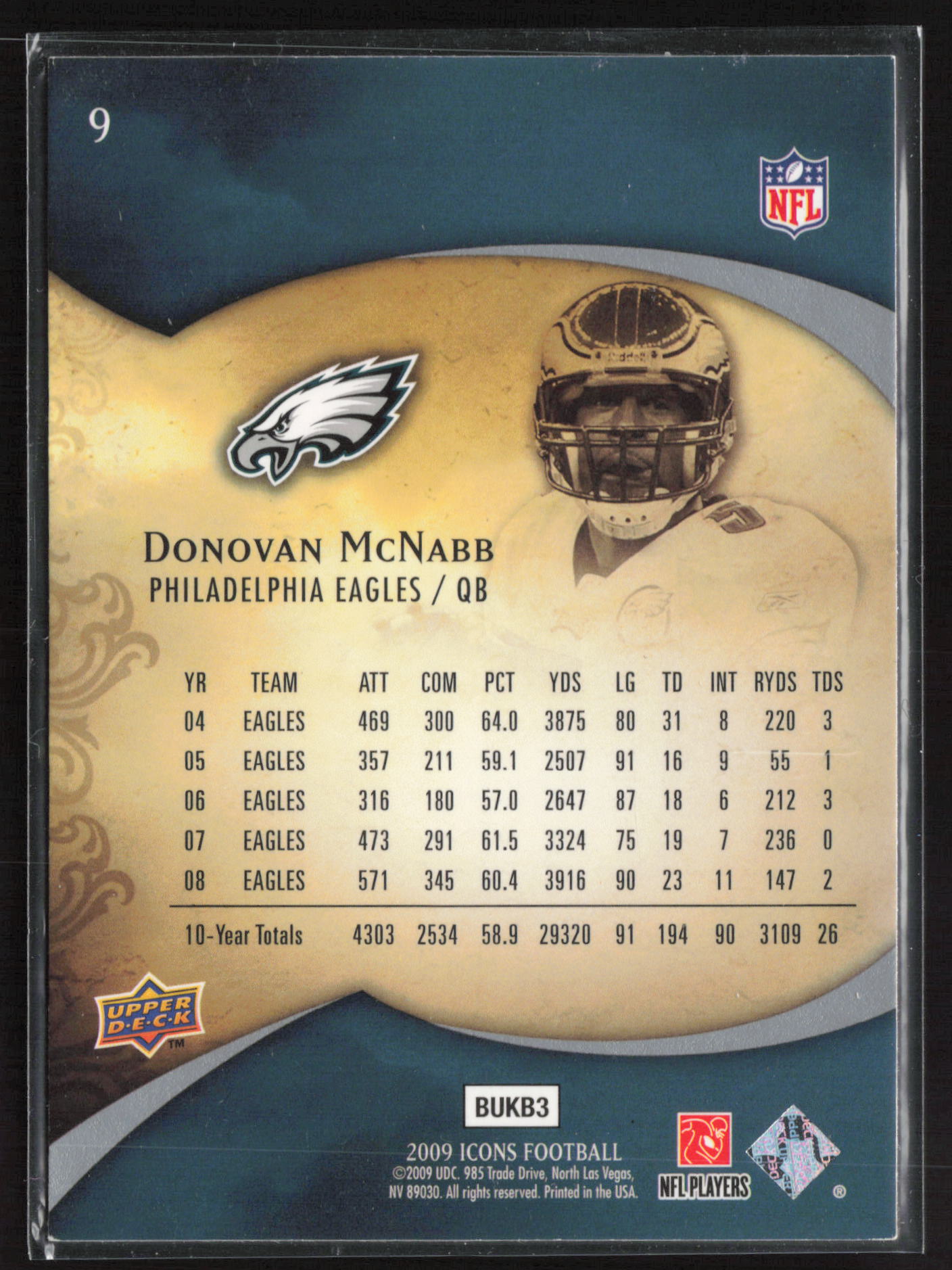 2009 Upper Deck Icons #9 Donovan McNabb