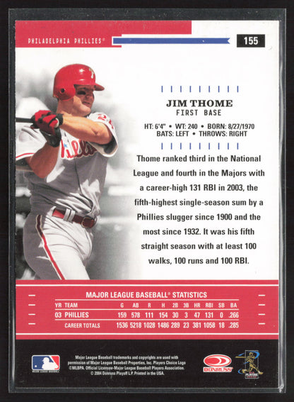 2004 Donruss Throwback Threads #155 Jim Thome