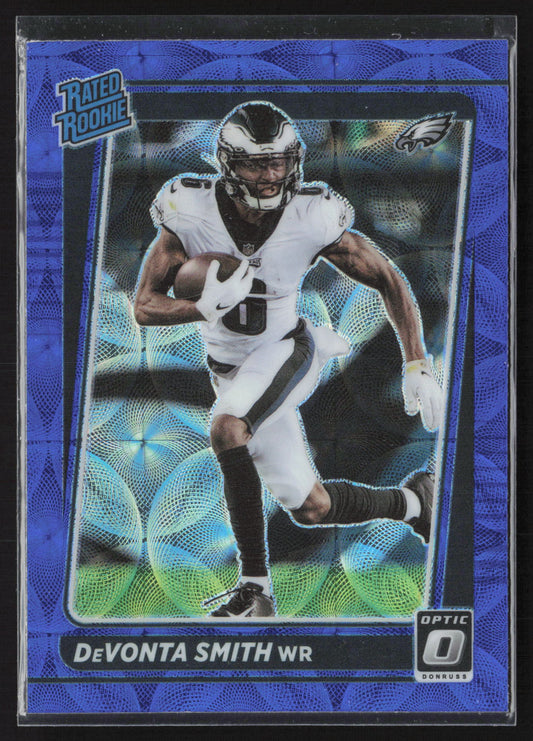 2021 Donruss Optic #205 DeVonta Smith Blue Scope