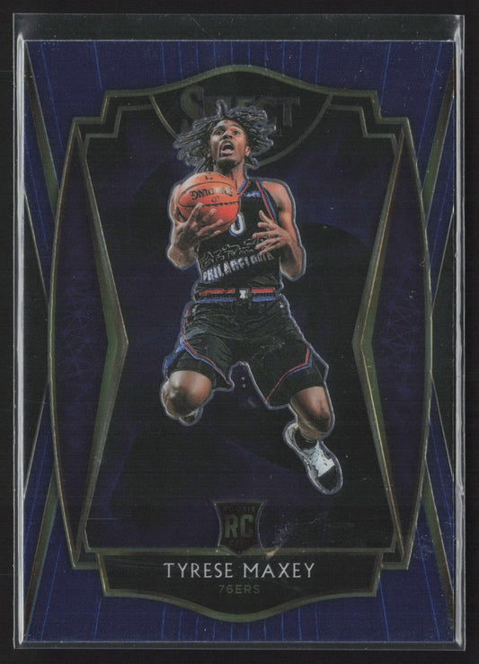 2020-21 Panini Select #174 Tyrese Maxey Blue