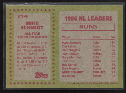 1985 Topps #714 Mike Schmidt