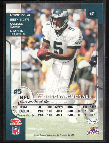 2000 Leaf Rookies & Stars #67 Donovan McNabb