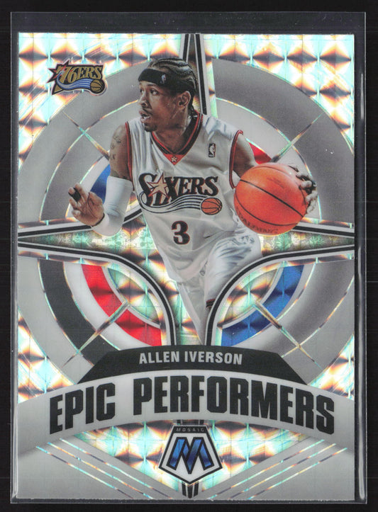 2021-22 Panini Mosaic #14 Allen Iverson Epic Performers Mosaic