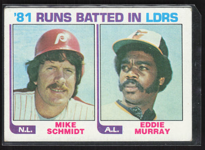 1982 Topps #163 '81 Runs Batted In Leaders (Mike Schmidt / Eddie Murray)