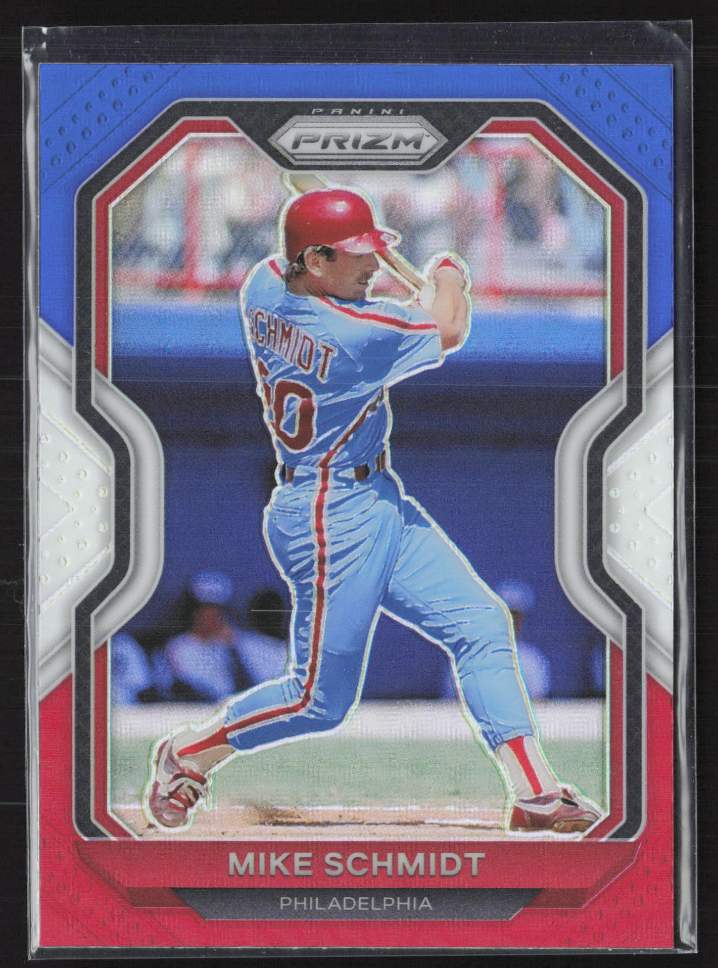 2021 Panini Prizm #124 Mike Schmidt Red/White/Blue Prizm